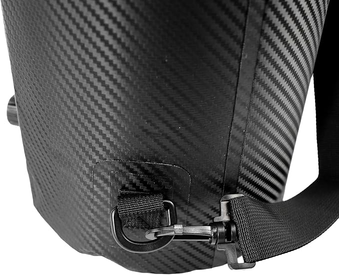 YakAttack 10L Roll-Top Drybag with Air Valve - Black Carbon | Waterproof Marine Dry Bag for Kayaking, Boating & Paddleboarding | Heavy Duty Drybag for Gear Protection | Roll Top Compression Bag