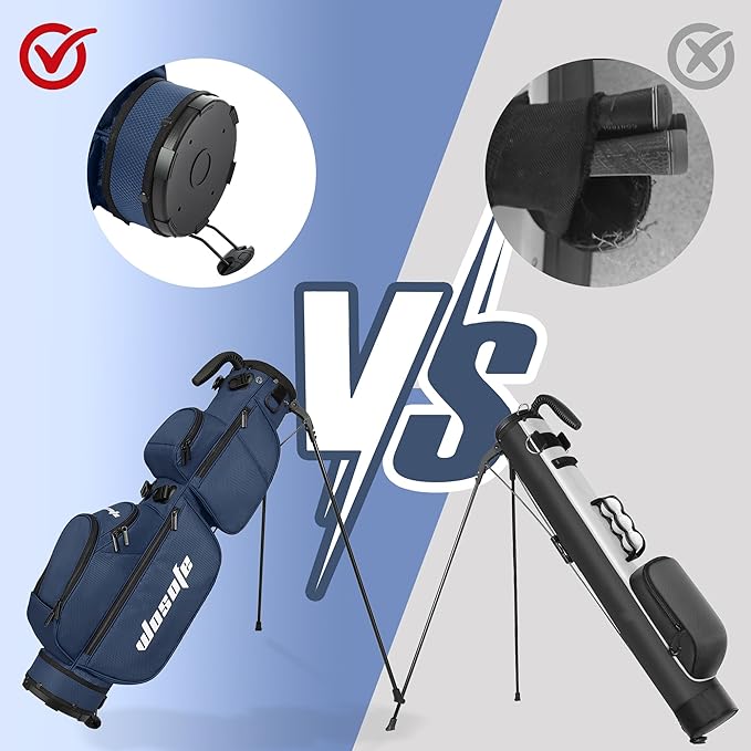 3-Way Dividers Lightweight Golf Stand Bag for Men Women, Mini Small Par3 Golf Bag,Driving Range Executive Courses Portable and Durable with Adjustable and Detachable Dual - Shoulder Straps Rain Cover