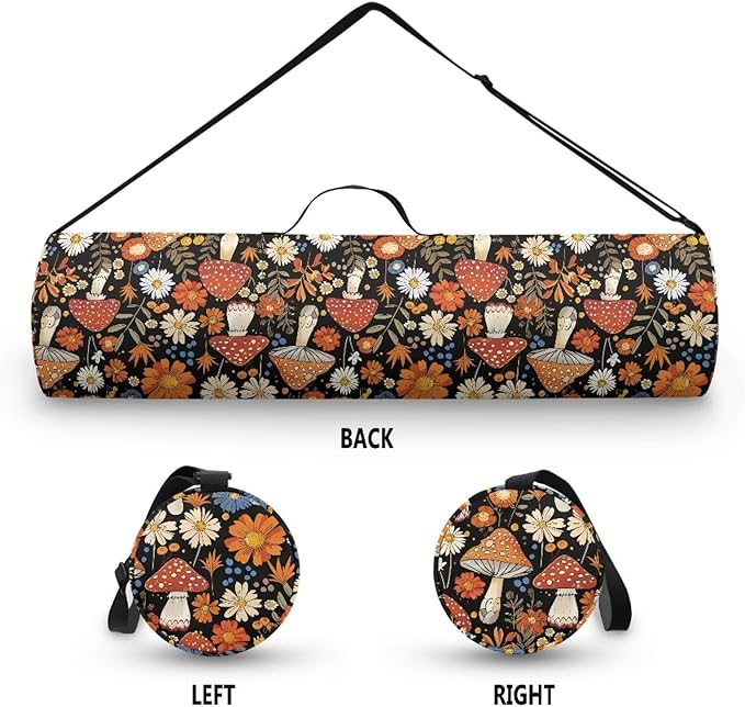 ZCFYGDX Yoga Mat Bag with Adjustable Shoulder Strap and Handle Zipper, 30in Wide x 6.3in Diameter for Yoga Mat Storage