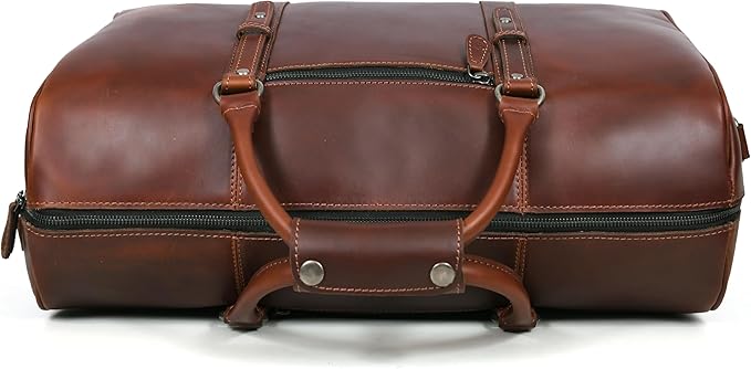 Leather Duffel Bag for Men & Women Travel, Weekend, Overnight, Gym Bag