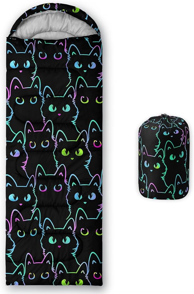 QOOMO Camping Sleeping Bags,3 Season Warm & Cool Weather,Lightweight,Waterproof Sleeping Bags for Adults & Kids,Traveling,and Outdoors,Camping Gear Equipment