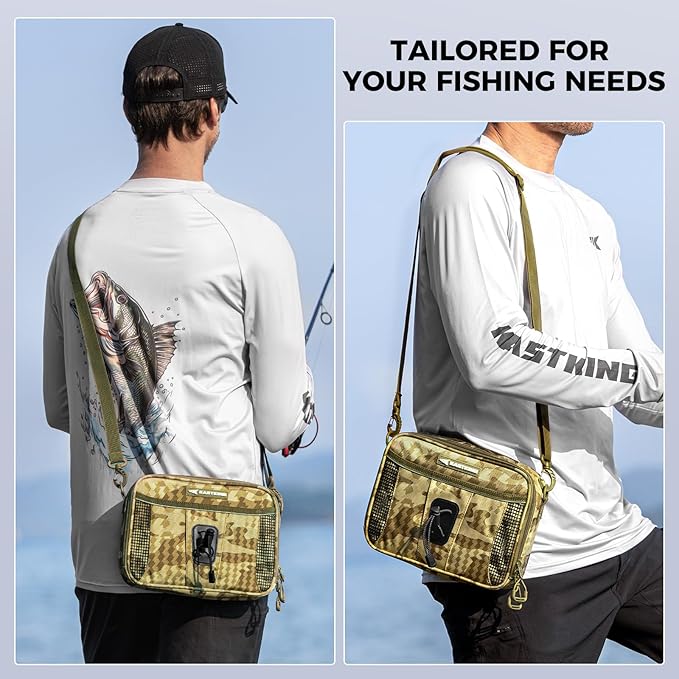 KastKing BaitSpace Detachable Bait Binder Tackle Bag – Large Clear Sleeves, Durable 900D Water-resistant Fabric, Soft Plastic Bait Storage For Hooks, Sinkers & Fishing Accessories