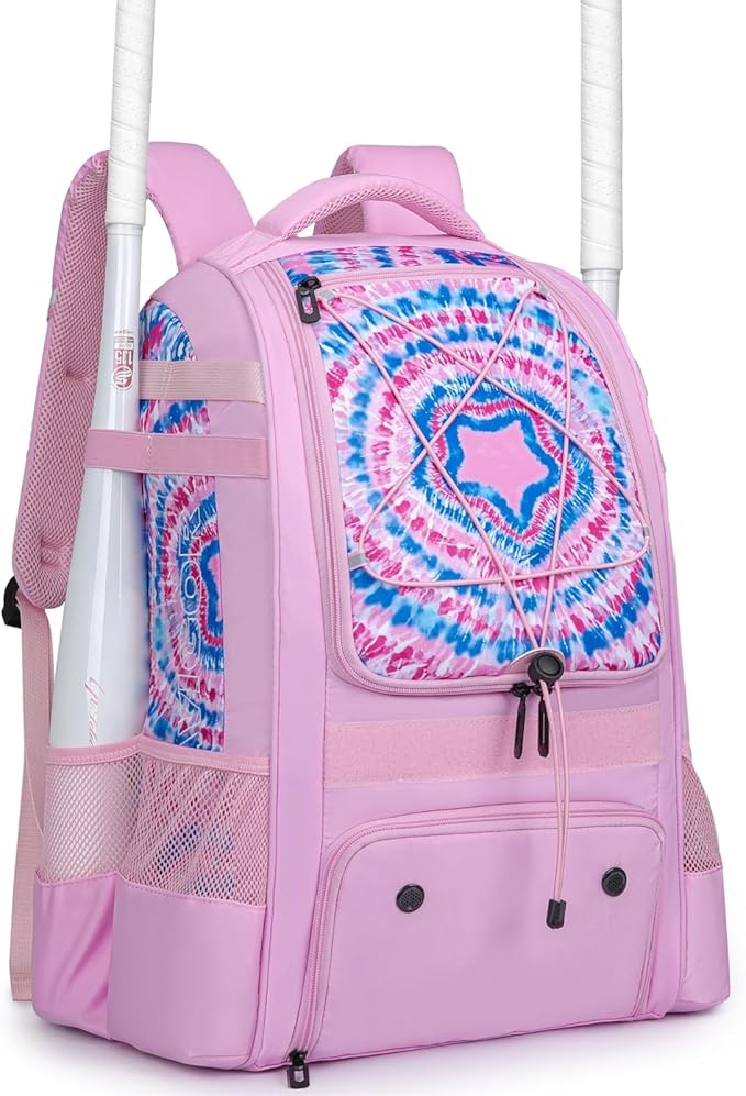 Baseball Bag for Youth | Softball Backpack 50L Large Capacity with Shoe Compartment and 4 Bat Holders | Nova Flare Series