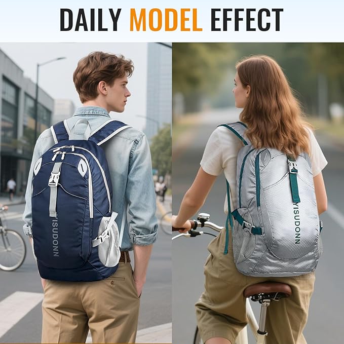 YISUDONN Hiking Backpack, 30L Lightweight Camping Water Resistant Large Hiking Bag Outdoor Travel Daypack for Men Wome