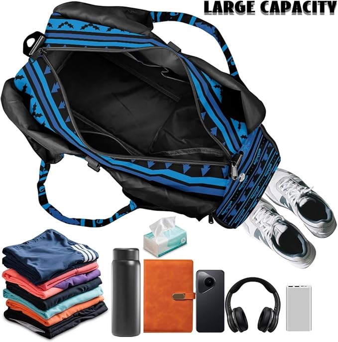 ZCFYGDX Yoga Gym Bag with Removable Adjustable Shoulder Strap, Shoe Compartment & Top Yoga Mat Holder 17.72x8.66x9.84in