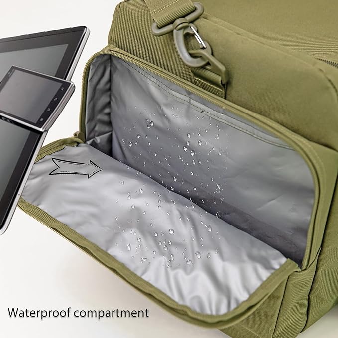 Super Quality 60L Large Duffel Travel Bag Luggage Foldable Bag Cargo Sport Gear Equipment Skiing Hardware Bag Heavy Duty& Durable(Dark Green)