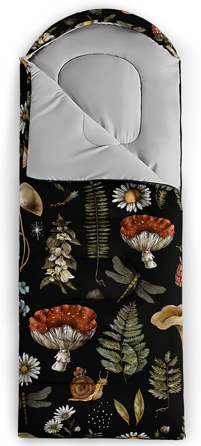 QOOMO Camping Sleeping Bags,3 Season Warm & Cool Weather,Lightweight,Waterproof Sleeping Bags for Adults & Kids,Traveling,and Outdoors,Camping Gear Equipment