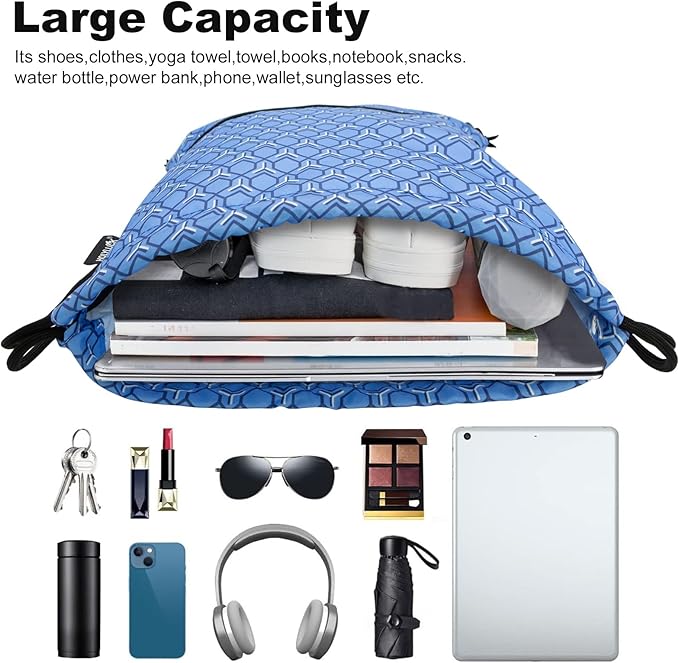 HOLYLUCK Drawstring Backpack Bag Sport Gym Sackpack