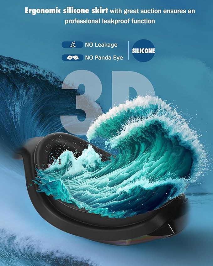 Aegend Swim Goggles - Kids Swimming Goggles for 3-14 Boys Girls Youth No Leaking Clear Vision