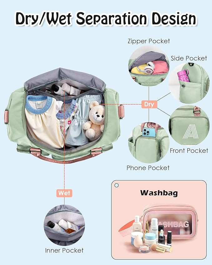 Birthday Gifts Teen Girl Gift, Initial Travel Duffle Bag, Gift for Kids, Monogram Overnight Bag Girlfriend Birthday Gifts for Women Gifts for Teen Girls Boys