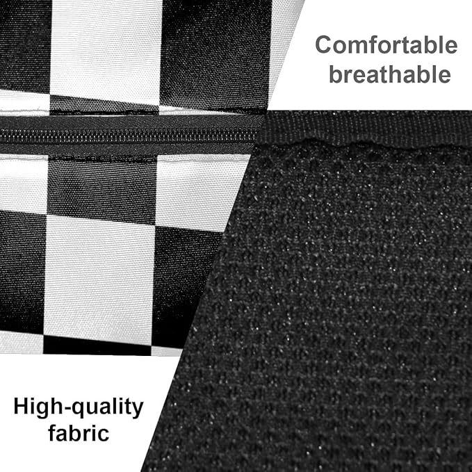 Pickleball Bag Black White Checkered Pickle Ball Backpack for Women Men Premium Lightweight Crossbody Sling Bag Sports Backpack for Pickleball Paddle Tennis