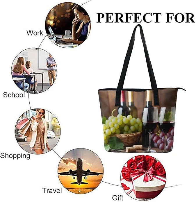 Big Shoulder Commuter Bag Work Tote Bag Handbag With Zipper For Women And Men