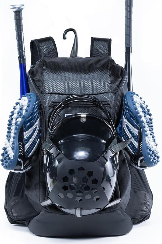 | Baseball Bag Softball Bat Bag, Double-layer Baseball Backpack Adult with Gear Klip To Hold Baseball Glove, Baseball Essential Gear, Youth Baseball Bag for Boys, Girls, Baseball Accessories