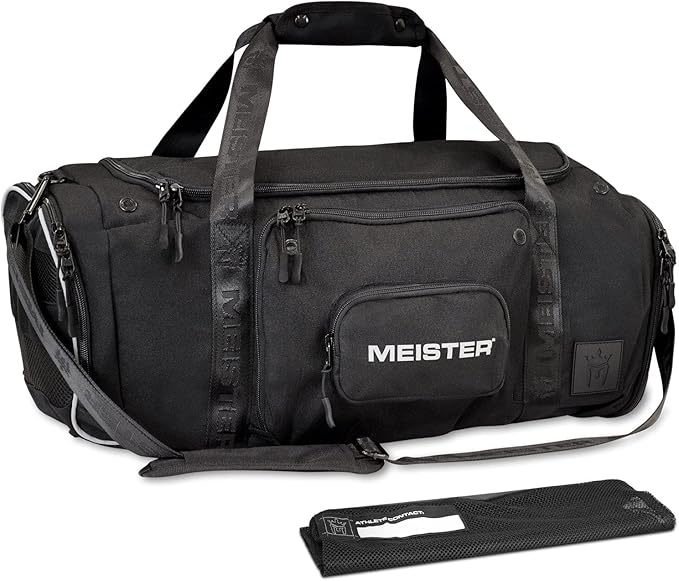 Meister Brawler Gym Bag for Fighters w/Zip-Out Wash Bag & Shoe Locker