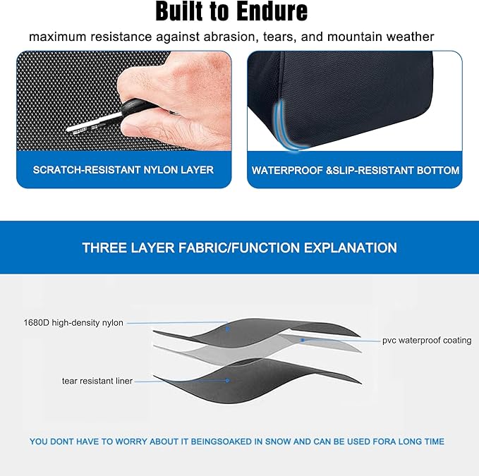 WOLT Ski Boot Bag Backpack,Waterproof Snowboard Gear Backpack,Ski Travel Backpack for Helmet Goggles Gloves&Accessories 50L Black