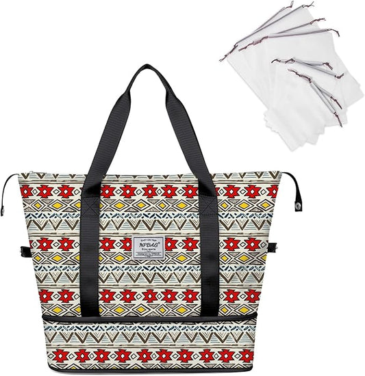 NPBAG Women Travel Duffel, Multi Functional Large Expandable Weekender Carry-on Tote, Gym Workout Overnight Bag, Mommy Hospital Bag for Labor and Delivery