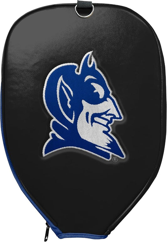 Officially Licensed Collegiate Pickleball Paddle Cover - Lightweight PU Leather Material - Durable Foam Interior Protection with Zippered Closure - Fits Most Paddles on the Market