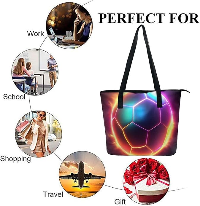 Big Shoulder Commuter Bag Work Tote Bag Handbag With Zipper For Women And Men