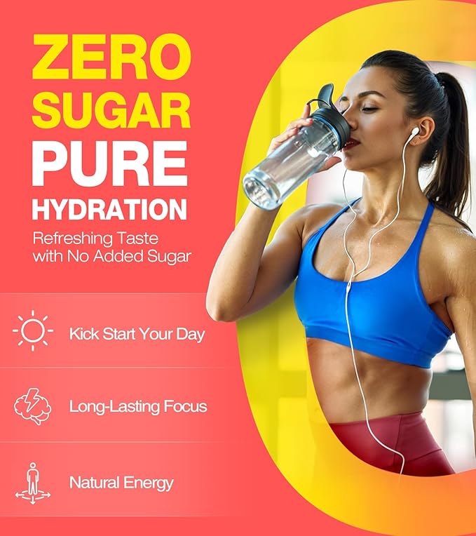 Juicy Splash 30 Packs Sugar Free Electrolytes Powder w/Natural Flavor, Liquid Daily IV Recharge+Tech. Mix 5 Electrolyte for Balance, Raw Seasalt Hydration Packets for GF, Vegan, Non-GMO, Keto