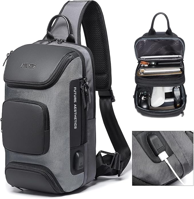 BANGE Sling Bag, Waterproof Shoulder Bag for Men, Casual Sports Sling Bag, Every Day Bag for Men…