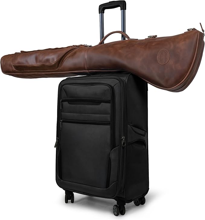 Littlefield & Co., Leather Travel Golf Club Carry Bag with Detachable Shoulder Strap, Golf Travel Bag for Airlines, Golf Club Case, Flightsafe Cover for Men, Caddy Covers, Flight Suitcase