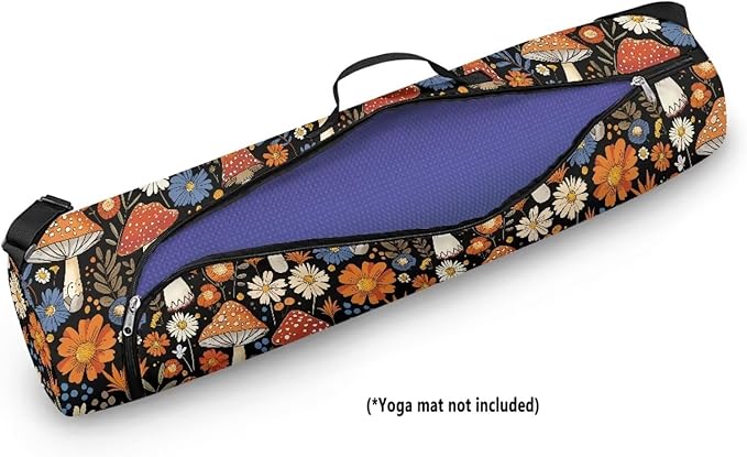ZCFYGDX Yoga Mat Bag with Adjustable Shoulder Strap and Handle Zipper, 30in Wide x 6.3in Diameter for Yoga Mat Storage