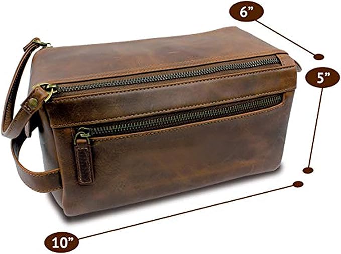 Genuine Buffalo Leather Travel Duffle Bag | Overnight Weekend Leather Bag | Sports Gym Duffel for Men Travelling Combo With Toiletry