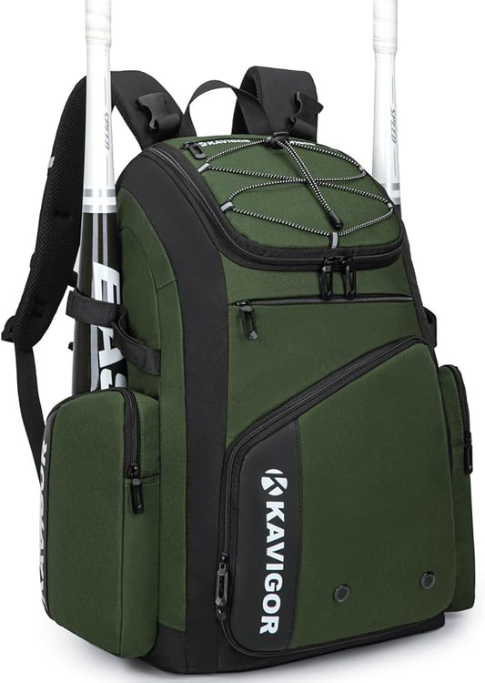 Baseball Bag for Youth and Adult, Softball Bag 50L Large Capacity Holds 4 Bats, Equipment Backpack with Shoes Compartment