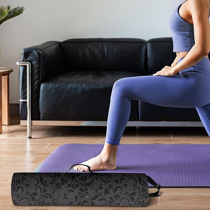 ZCFYGDX Yoga Mat Bag with Adjustable Shoulder Strap and Handle Zipper, 30in Wide x 6.3in Diameter for Yoga Mat Storage