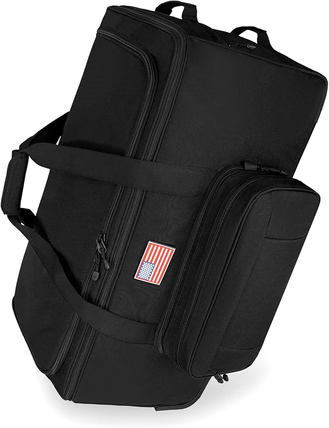 150L Large Rolling Duffle Bag with Wheels, Heavy Duty 32'' Tri-Wheel Gear Hauler for Camping,Moving Sports Equipment, Military & Airline Checked Bag Approved,Black