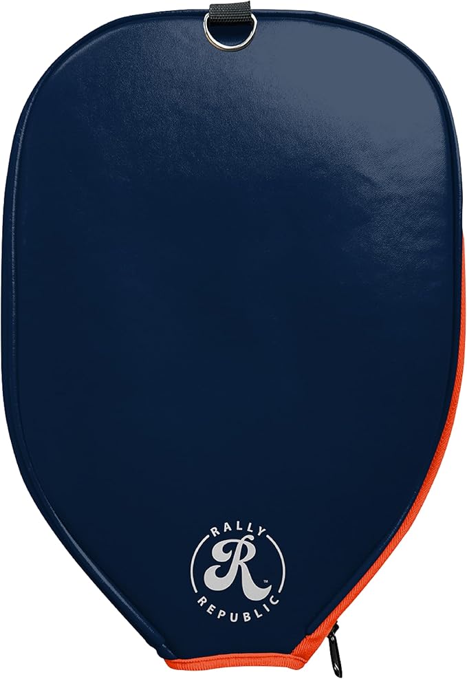 Officially Licensed Collegiate Pickleball Paddle Cover - Lightweight PU Leather Material - Durable Foam Interior Protection with Zippered Closure - Fits Most Paddles on the Market