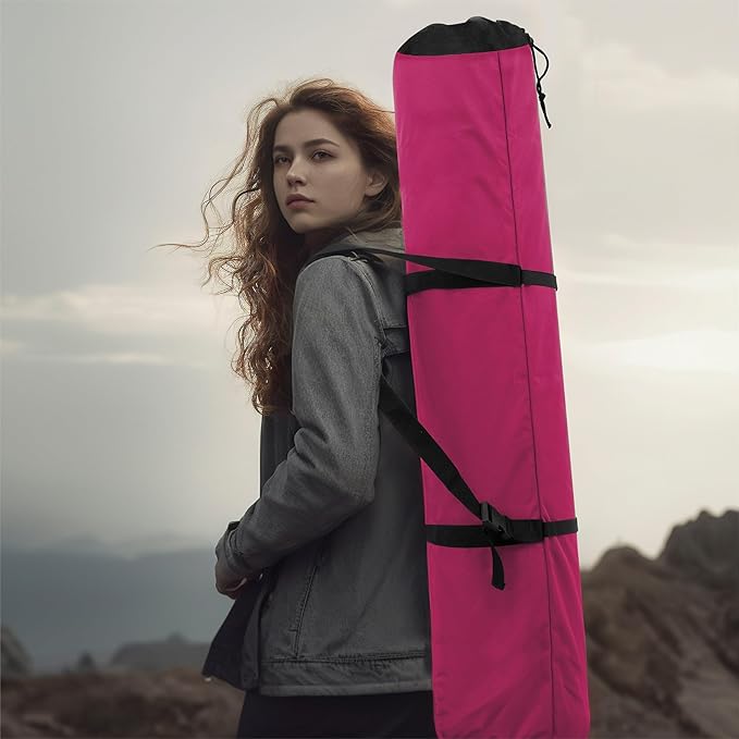 1 Pack 900D 48 Inch Camp Chair Bag Replacement with Shoulder Strap Camp Backpack Folding Chair Bag Fishing Outdoor Storage Packbag(48 * 16.5 * 10.2Inch) (Pink Red, XL)