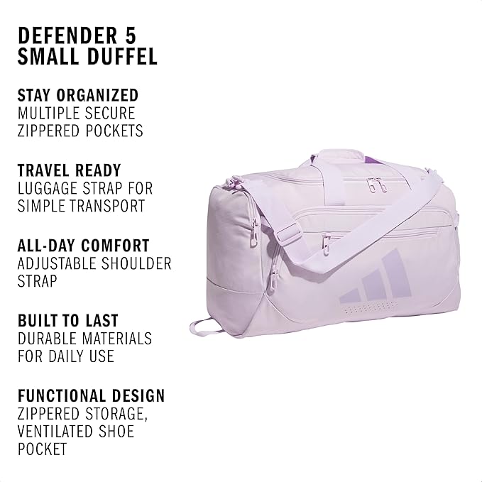 adidas Defender 5 Duffel Bag – Premium Duffle for Sports, Gym & Travel