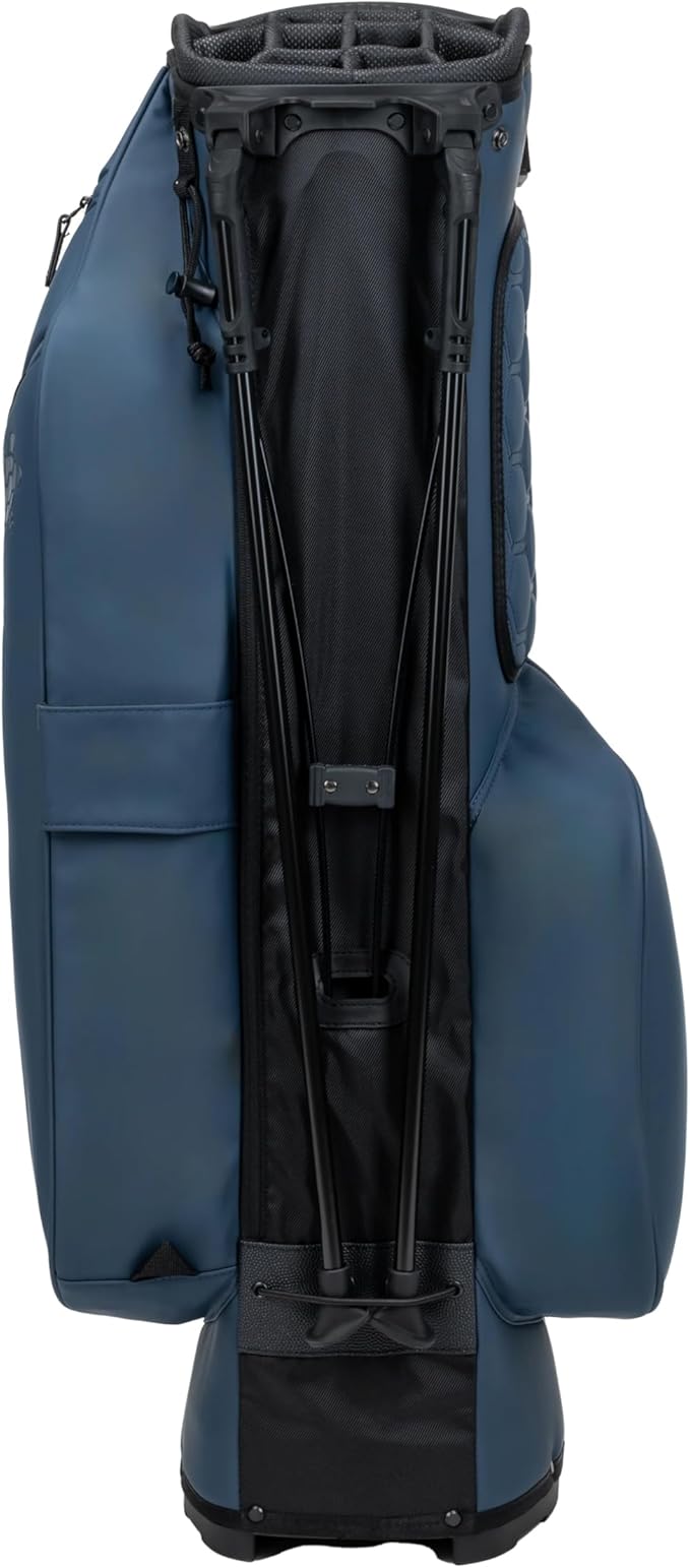KRADUL - LUX 9.5" 14-Way Hybrid Stand Bag – Lightweight Golf Bag with Stand, Leather Finish, Club Organizer & Removable Panel