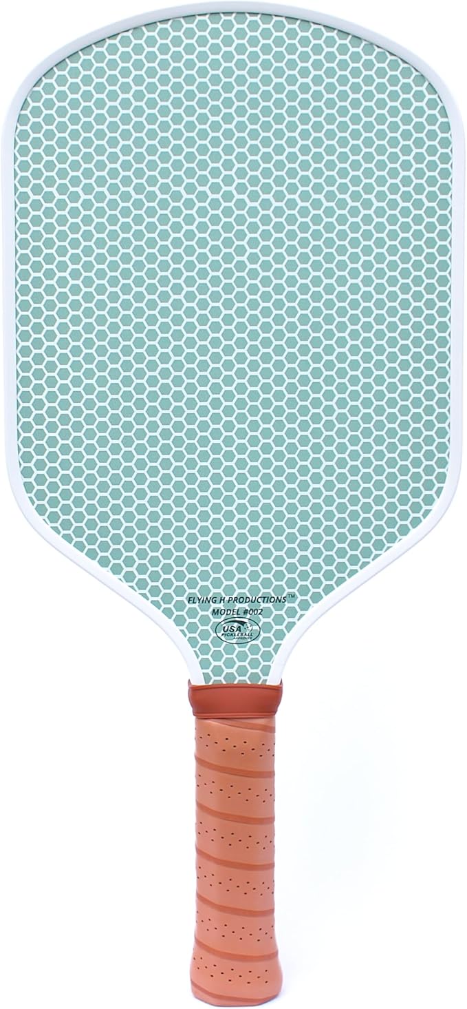 Flying H Pickleball Paddle | USAPA Approved | Carbon Fiber Surface | Honeycomb Core | Classic Design | Comfort Grip | Durable Neoprene Cover | Premium Paddle | Pickleball Racket | Elongated