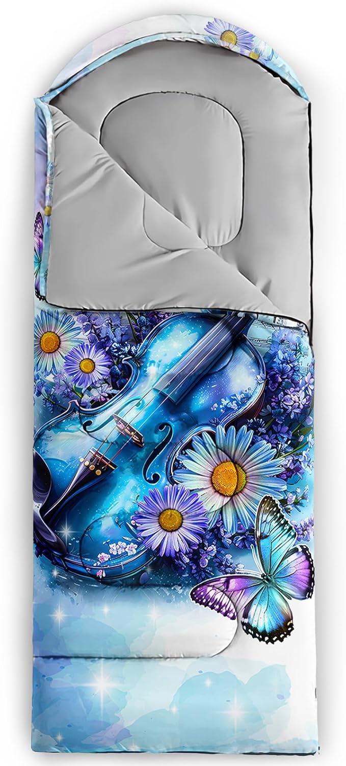 QOOMO Camping Sleeping Bags,3 Season Warm & Cool Weather,Lightweight,Waterproof Sleeping Bags for Adults & Kids,Traveling,and Outdoors,Camping Gear Equipment