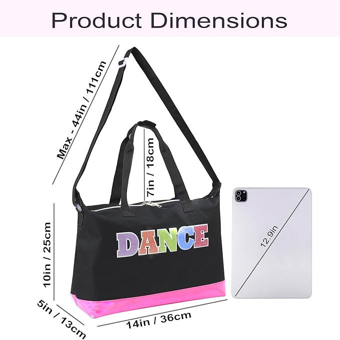 Garment Dance Shoulder Bags for Girls, Teen Dancers, Costumes, Boys | Holographic Glitter Dance Bag for Kids