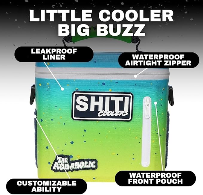 SHITI Coolers Cooler for Camping, Travel, Beach, Soft Lunch Box for Food, Drinks & Ice, Portable, Waterproof 24 Hr Insulated Bag with Shoulder Straps, Customizable