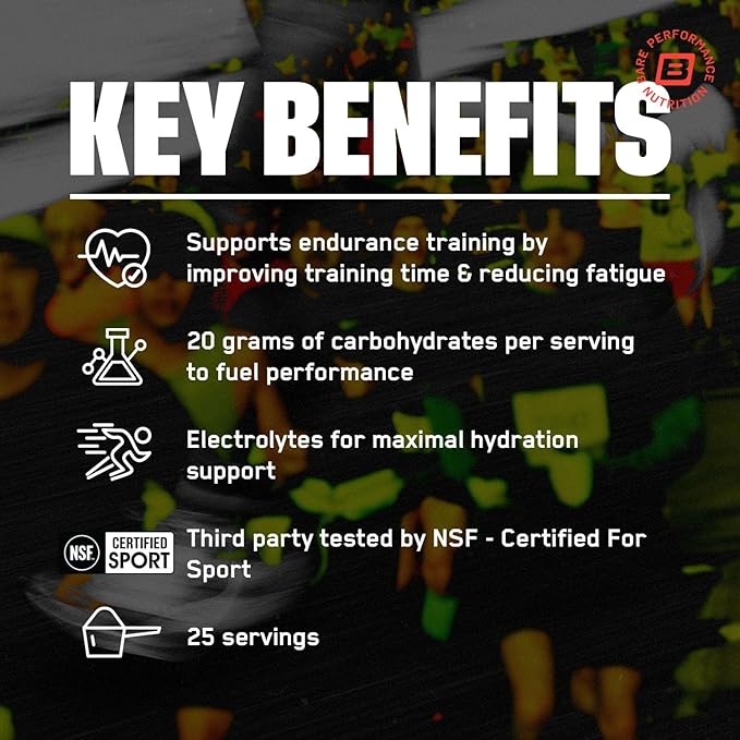 BARE PERFORMANCE NUTRITION, BPN G.1.M Go One More Sport, Endurance Training Fuel, Superior Carbohydrate & Electrolytes Powder Formula, Reduce Fatigue, Salted Watermelon, 25 Servings