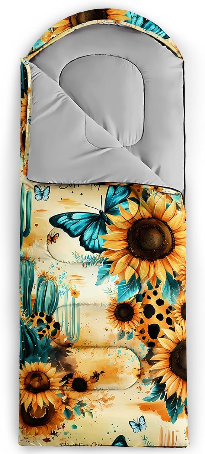 QOOMO Camping Sleeping Bags,3 Season Warm & Cool Weather,Lightweight,Waterproof Sleeping Bags for Adults & Kids,Traveling,and Outdoors,Camping Gear Equipment