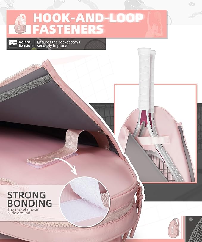 ARCFOX Tennis Racket Bag 2-in-1 Large Capacity Tennis Racket Backpack for Women and Men, Water-Resistant Lightweight Tennis Crossbody Bag for Pickleball Paddles, Badminton Squash Racquet