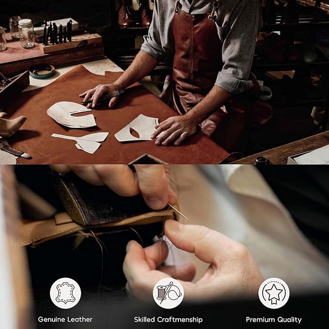 Premium Leather Duffle Bag for Travel (21 Inches) | Leather Travel Bag with Adjustable Shoulder Strap - Large, Weekend Overnight Luggage Bag for Men & Women (Brown)