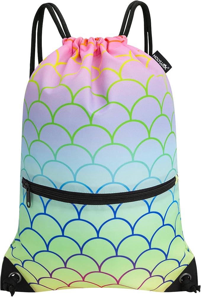 HOLYLUCK Drawstring Backpack Bag Sport Gym Sackpack