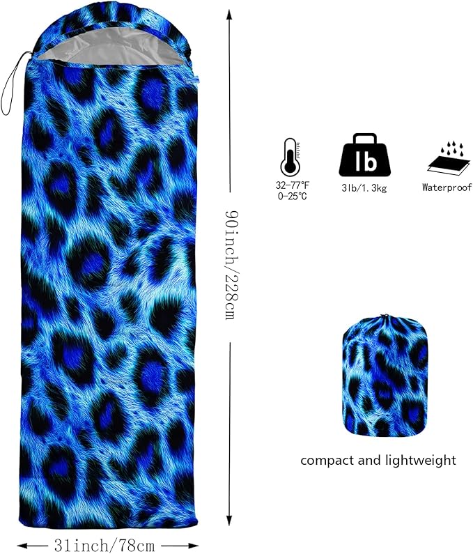 QOOMO Camping Sleeping Bags,3 Season Warm & Cool Weather,Lightweight,Waterproof Sleeping Bags for Adults & Kids,Traveling,and Outdoors,Camping Gear Equipment