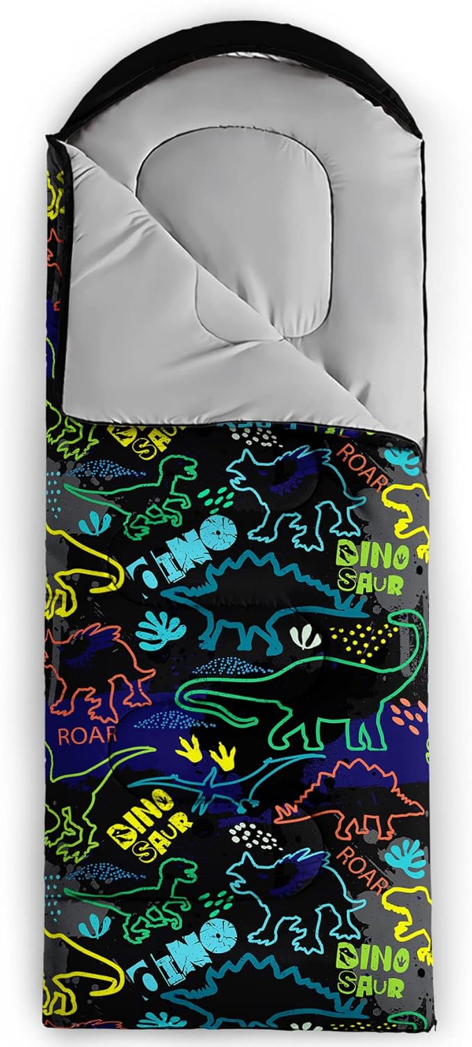 QOOMO Camping Sleeping Bags,3 Season Warm & Cool Weather,Lightweight,Waterproof Sleeping Bags for Adults & Kids,Traveling,and Outdoors,Camping Gear Equipment