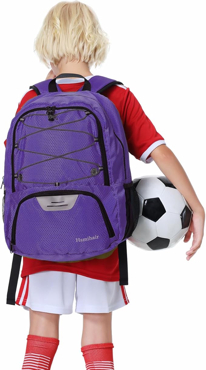 Youth Soccer Bag-Soccer Backpack&Backpack for Football Basketball,with Ball Compartment Separate Cleat Package