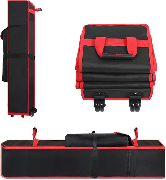 10 x 10 x 48 in Heavy Duty Canopy Tent Bag Replacement – Wheeled 800D Oxford Pop Up Canopy Carrying Case with Handle, Waterproof Outdoor Storage Bag for 10x10 Instant Tent