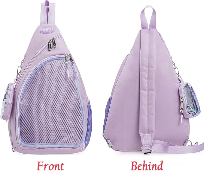 ZAROXOXS Mens Womens Oxford Ita Bag Pin Display Chest Pack Single Shoulder Bag Sport Backpack Packs Hiking Daypack