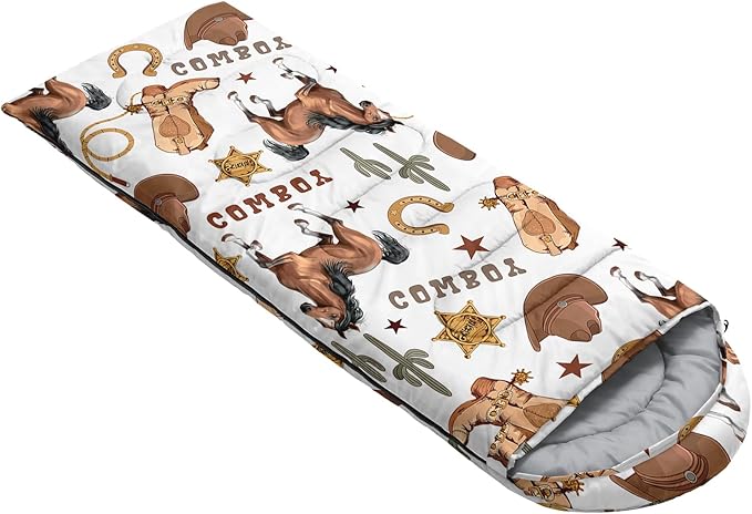 Galaxy Wolf Camping Sleeping Bags Warm & Cool Weather Waterproof Backpacking Blue Purple Starry Sky Sleeping Bag All Seasons Camping, for Adult Kids Boy Girls Camping Gear Equipment, Traveling