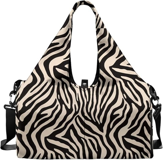 ZCFYGDX Yoga Gym Bag with Removable Adjustable Shoulder Strap, Shoe Compartment & Top Yoga Mat Holder 17.72x8.66x9.84in